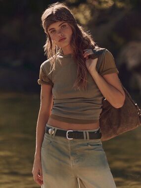 Free People We The Free  Frozen Dew Short Sleeve Tee